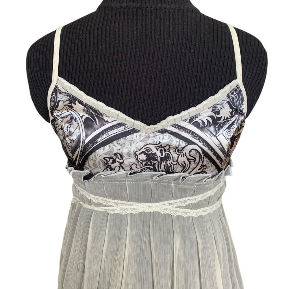 Alberto Makali Black and White Mini Dress with Sweetheart Neckline Silk blend - Picture 3 of 14